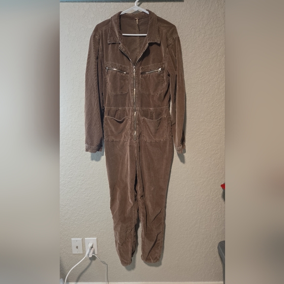 Free People Pants - Free People Brown Curdoury Jumpsuit